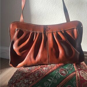 Patricia Nash Rich Brown Leather Wristlet